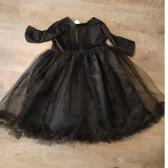 Pottery Barn Kids Black Orange Costume A-line Party Dress 12 24 mths Sparkles - Picture 4 of 4